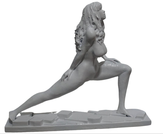 Yoga Woman Statue, White Meditation Sculpture, Feminine Wellness Decor