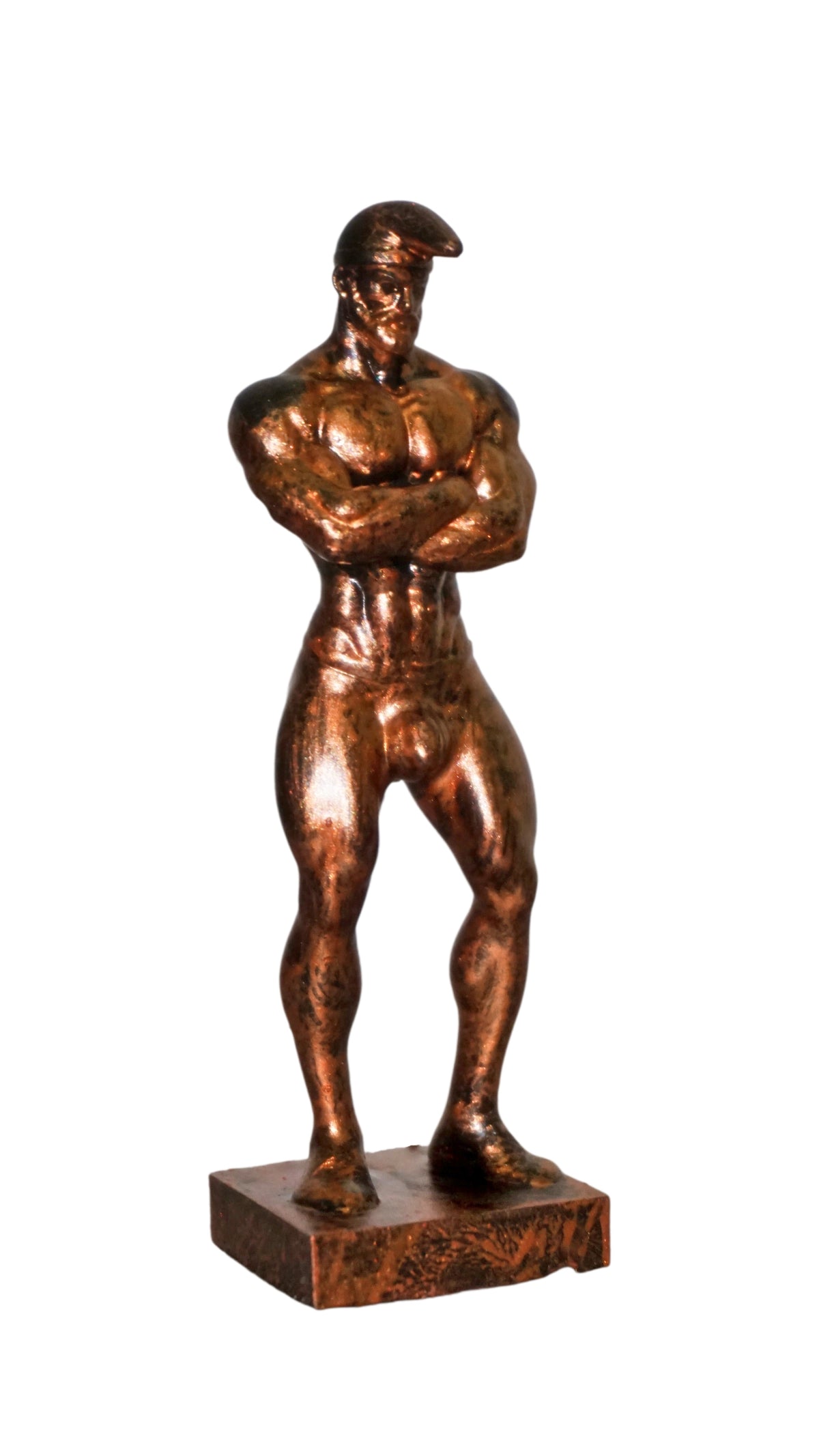 Muscular Male Sculpture, Papa Smurf Inspired Tom of Finland Style Figurine