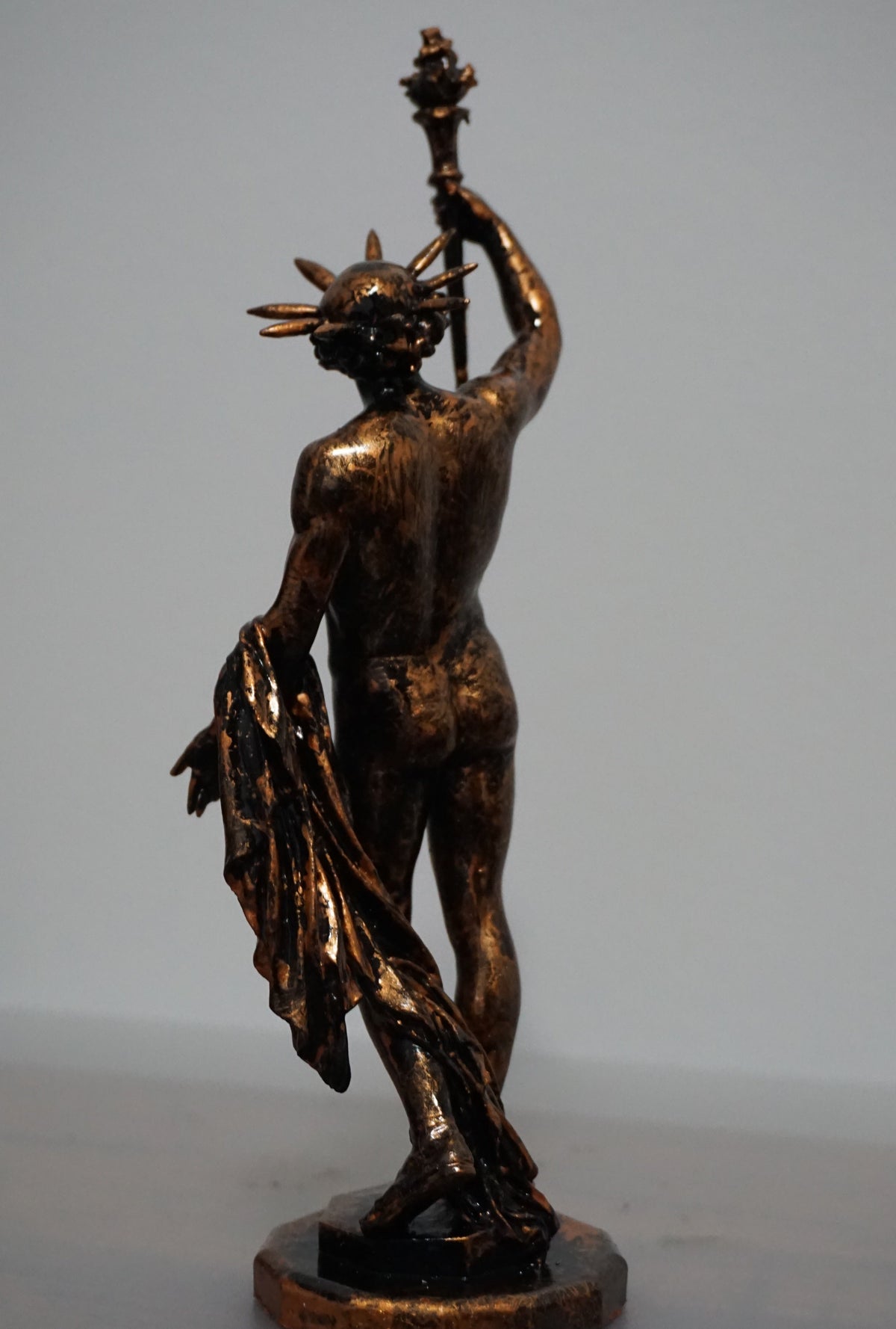Helios Statue, Antique Bronze Greek Sun God Sculpture, Classical Decor