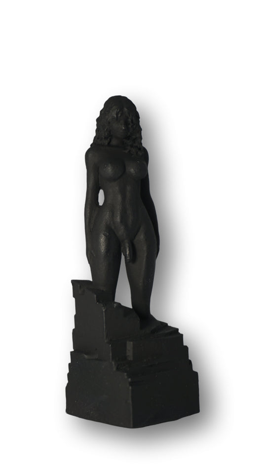 Transgender "Black Matte Goddess" Erotic Art Sculpture and figurine