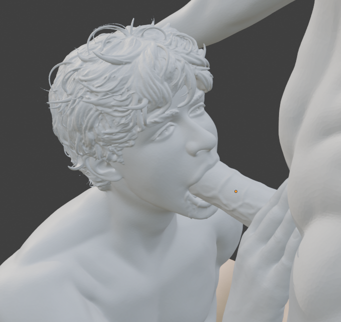The Embrace of two Adult Mature gay Fine Art Statue