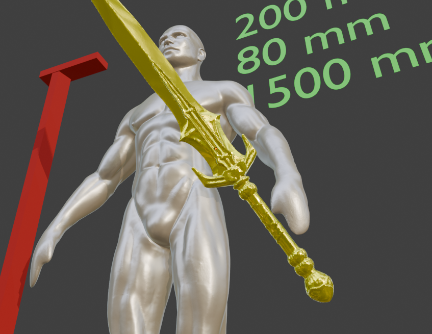 Stalhrim Great Sword Miniature, ABS Resin, Tabletop Display Option
