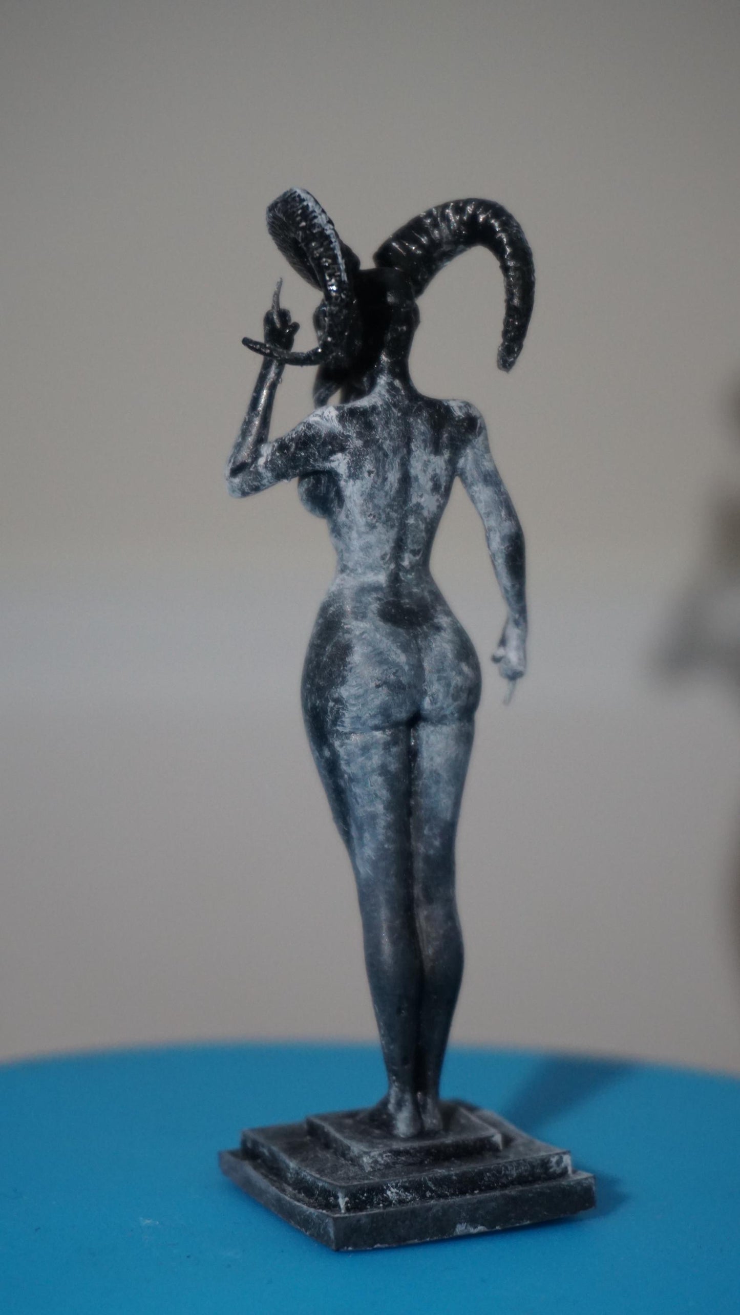 As above so below – Eclipse of Self – Goat Skull Siren | Sculpture