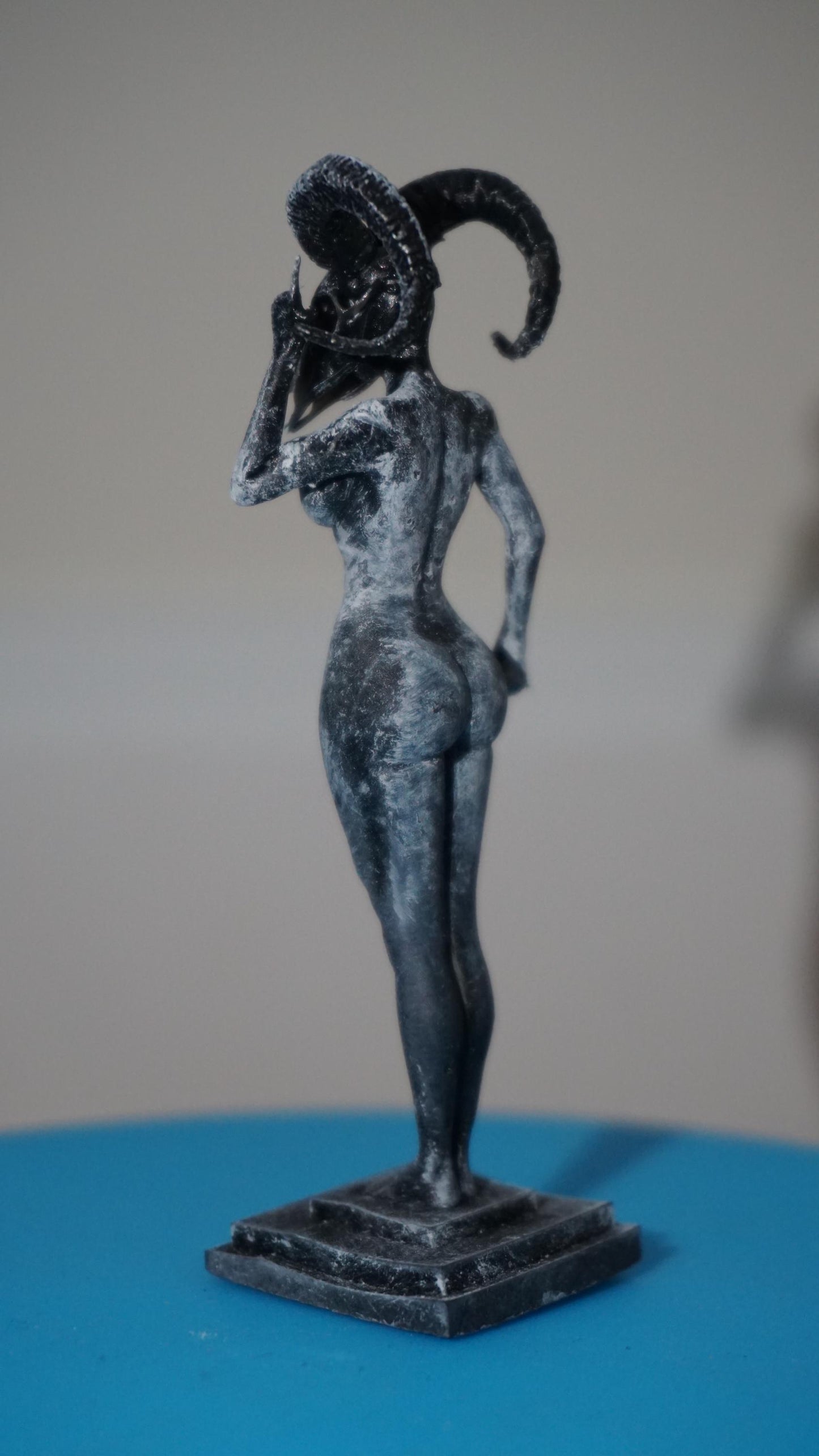 As above so below – Eclipse of Self – Goat Skull Siren | Sculpture