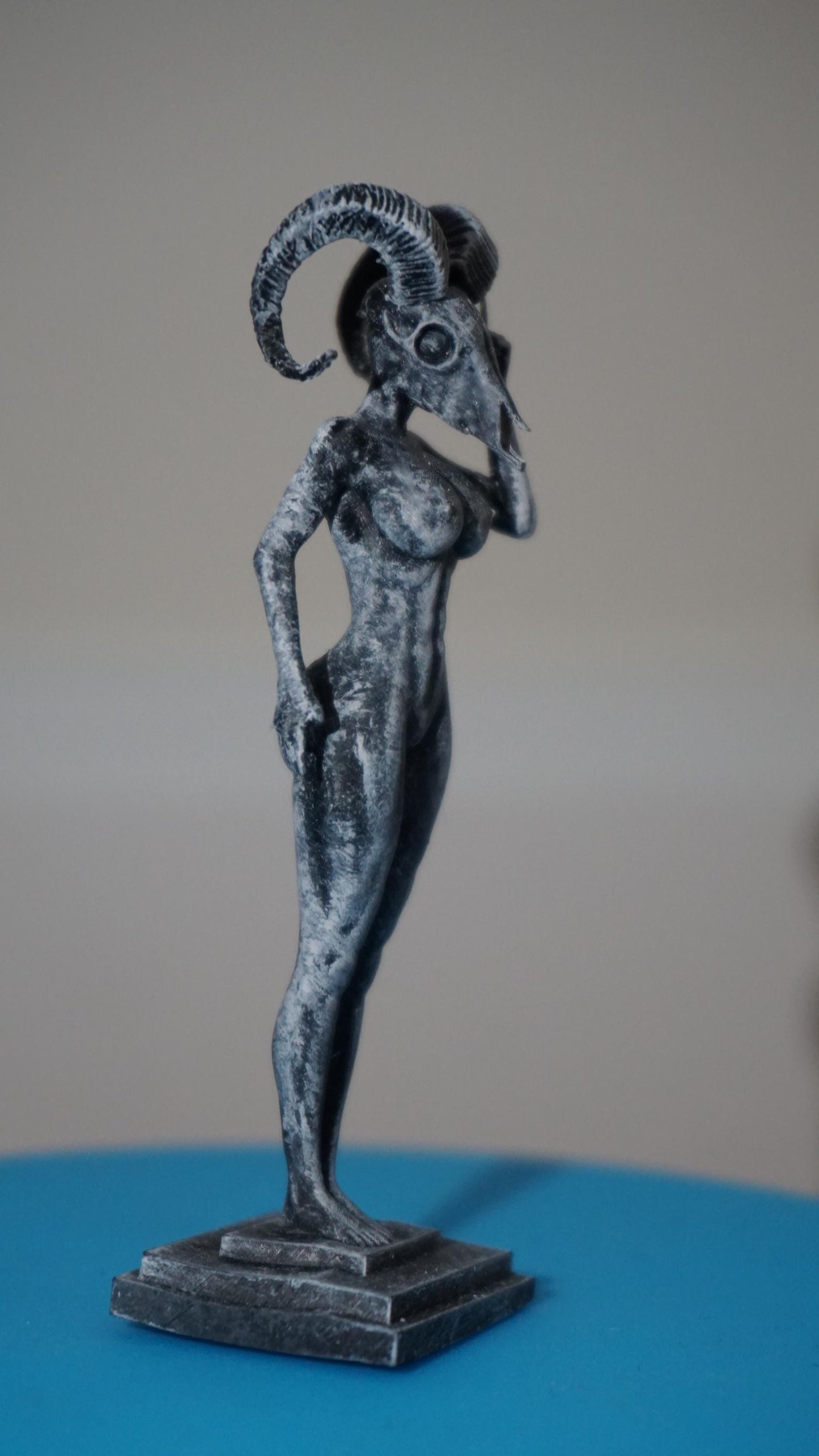 As above so below – Eclipse of Self – Goat Skull Siren | Sculpture