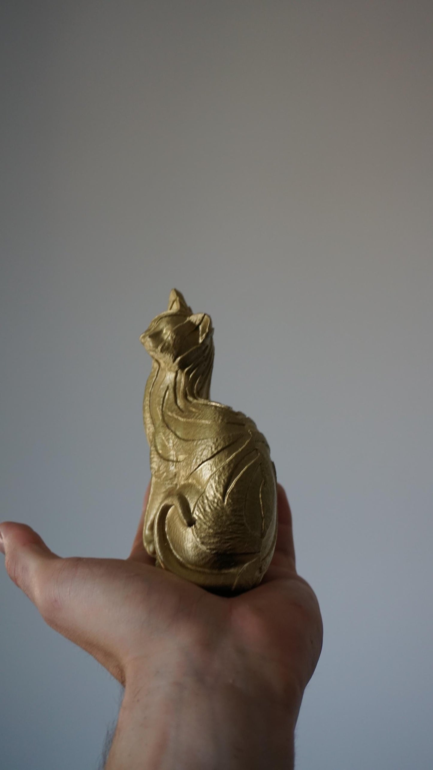 Cheshire Cat Figurine: 3D Printed Smiling Kitty Sculpture