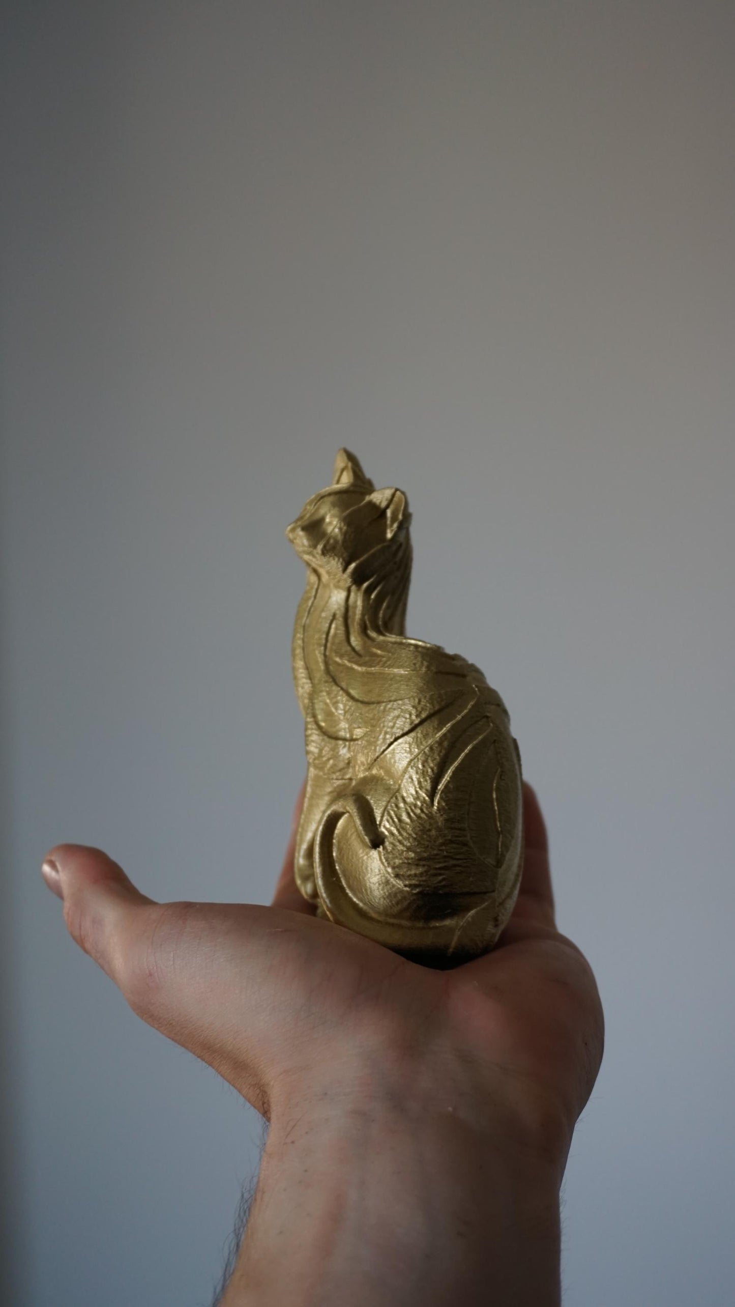 Cheshire Cat Figurine: 3D Printed Smiling Kitty Sculpture