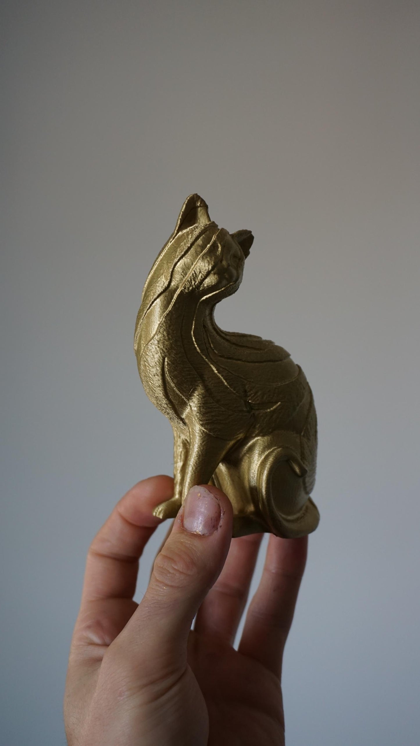 Cheshire Cat Figurine: 3D Printed Smiling Kitty Sculpture