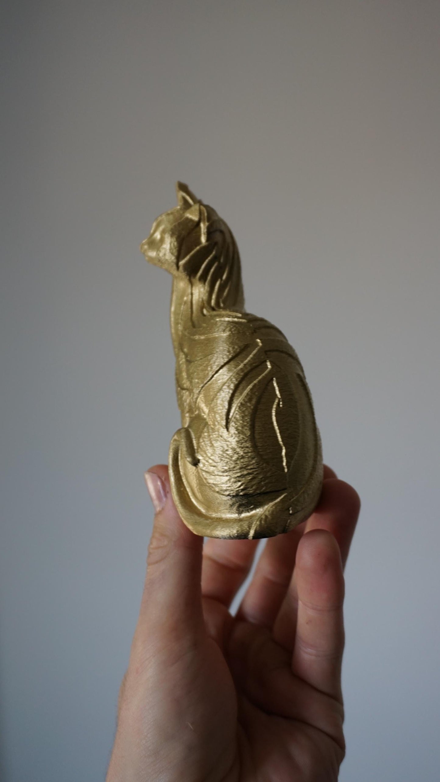 Cheshire Cat Figurine: 3D Printed Smiling Kitty Sculpture