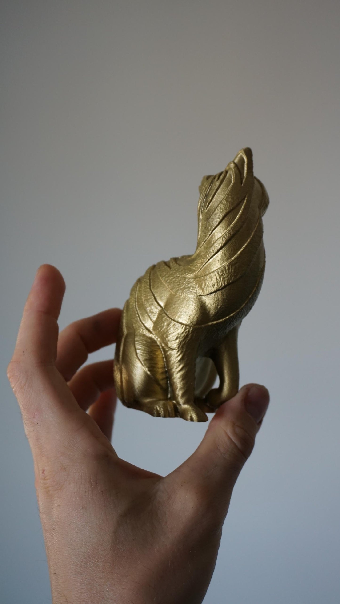 Cheshire Cat Figurine: 3D Printed Smiling Kitty Sculpture
