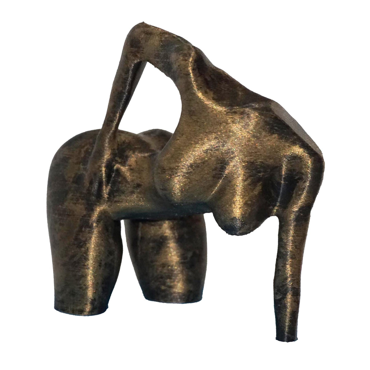 Antique Gold Statue, 3D Printed PLA, Glossy Finish, Multiple Sizes