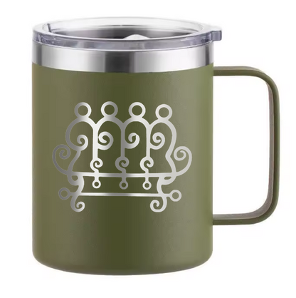 Stainless Steel Mug, Goetia Sigils Design, 12oz Double Wall Vacuum Insulated