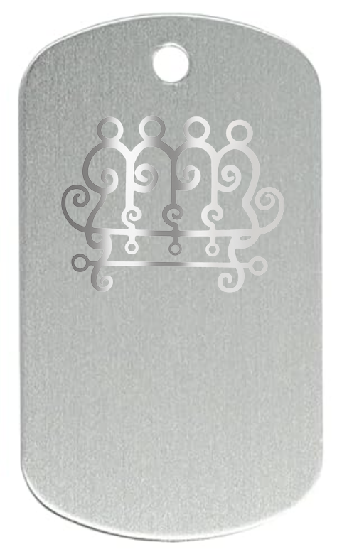 Aluminum Dog Tag, Goetia Sigils, 1.96 Inch Polished