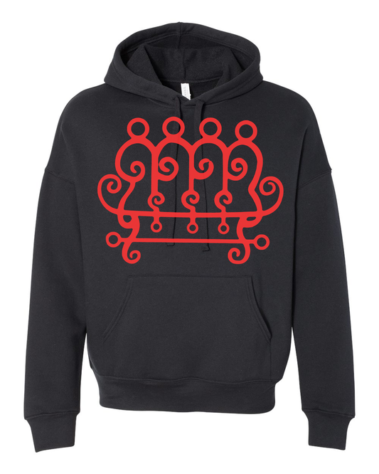 Soft Black Hoodie, Goetia Sigils Design, Unisex Fit