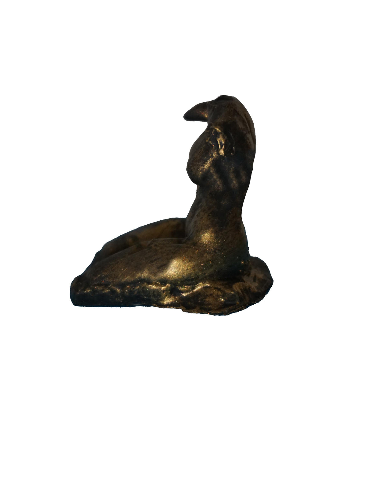 Transgender Art Statue, Handcrafted Kneeling Figure, 3D Printed