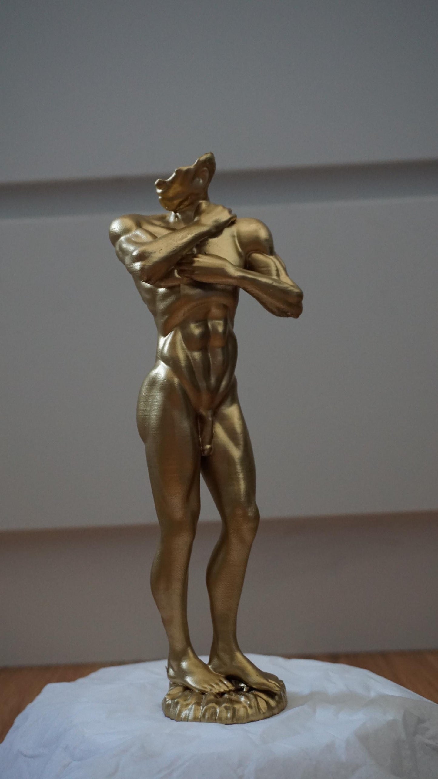 Standing Nude Man Statue Fine Art Decor