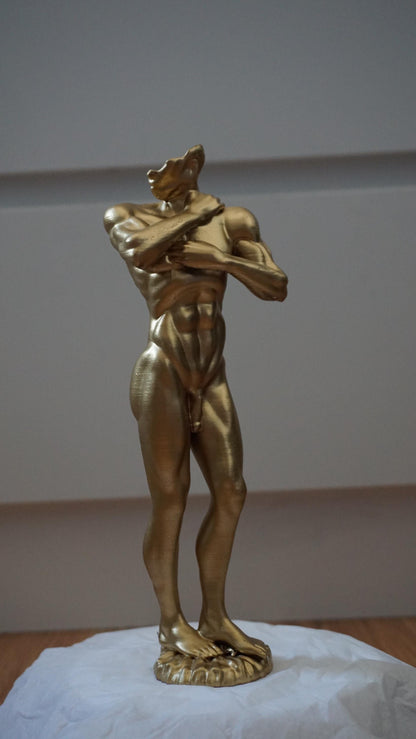 Standing Nude Man Statue Fine Art Decor