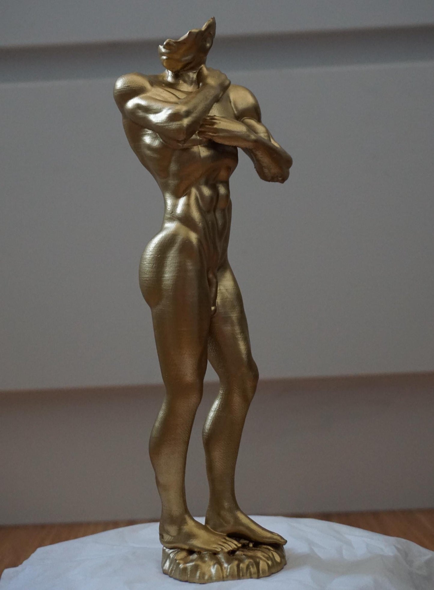 Standing Nude Man Statue Fine Art Decor