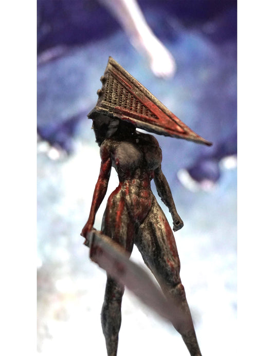 Horror Woman Statue, Bloody Pyramid Head, 3D Printed, Organic PLA