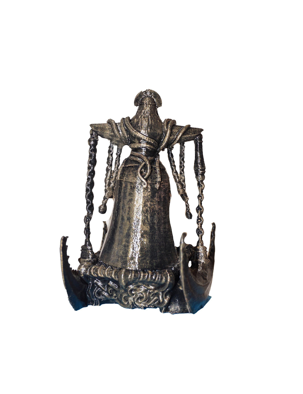 Dark Fantasy Figurine, Handmade Monster Statue – Antique Gold, 3D Printed