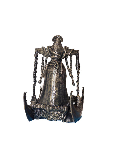 Dark Fantasy Figurine, Handmade Monster Statue – Antique Gold, 3D Printed