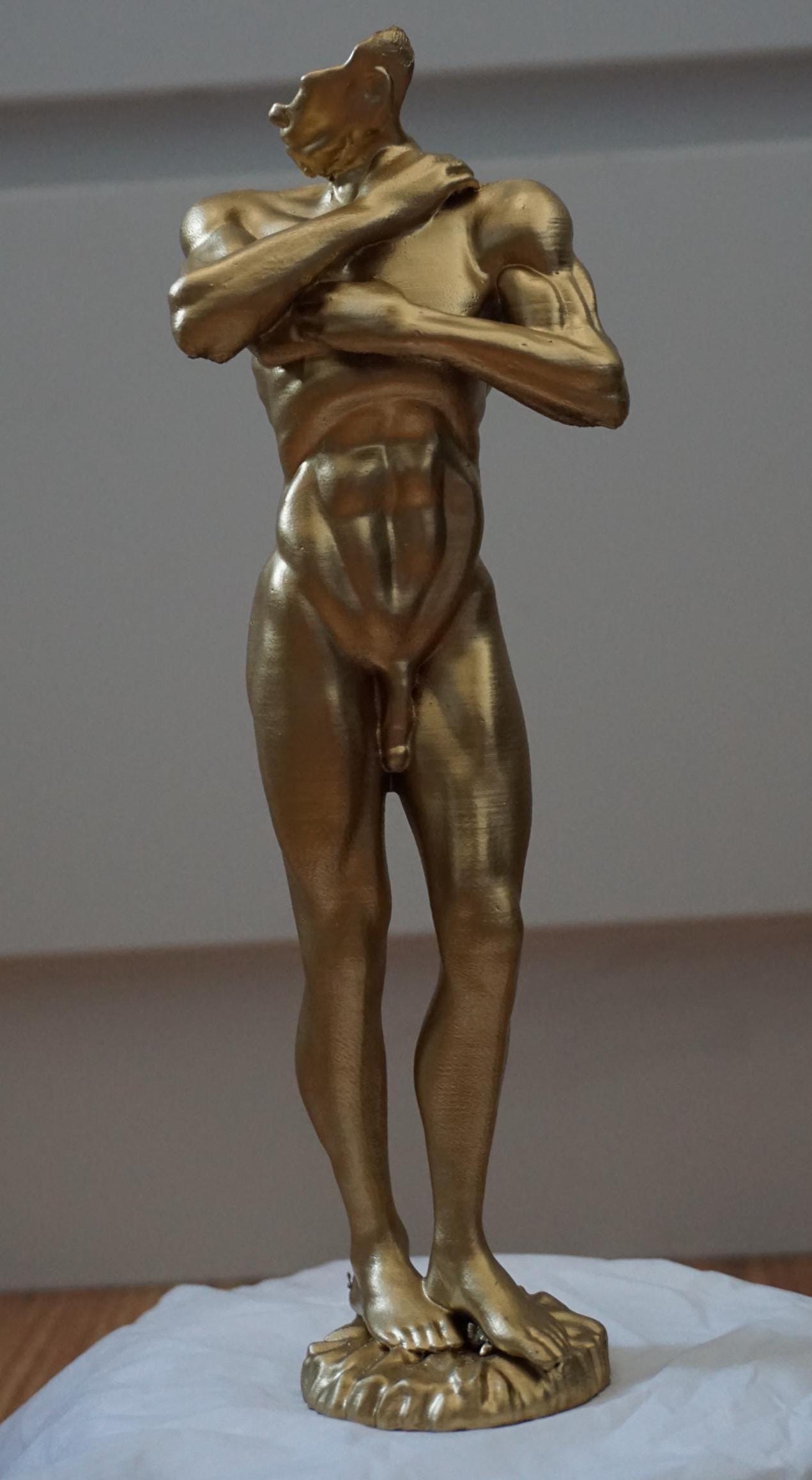 Standing Nude Man Statue Fine Art Decor