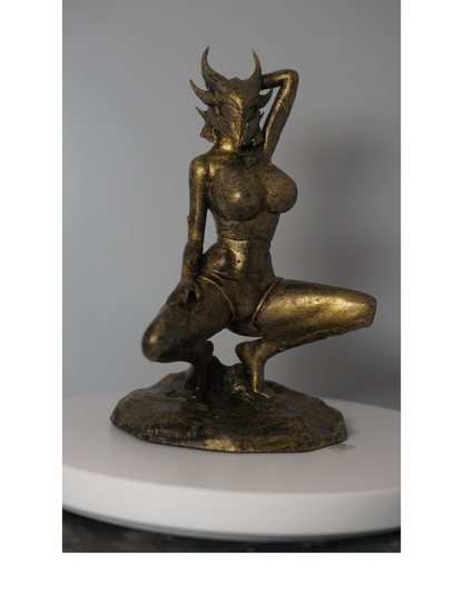 Daedric Dragon Hunter Woman Statue