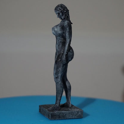 Watcher of the Night – Nude Woman in Owl Mask Statue