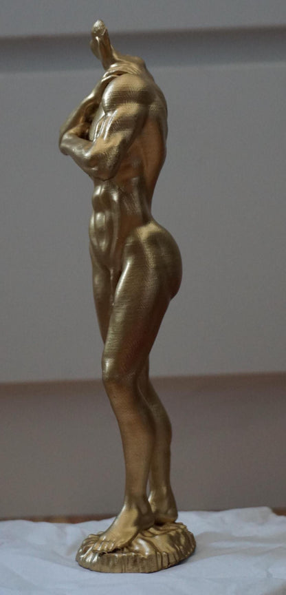 Standing Nude Man Statue Fine Art Decor