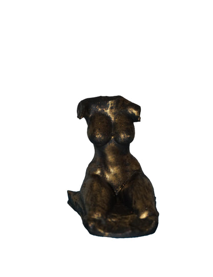 Moment Of Reflection Statue, Antique Gold Finish, Organic Pla