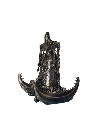 Dark Fantasy Figurine, Handmade Monster Statue – Antique Gold, 3D Printed