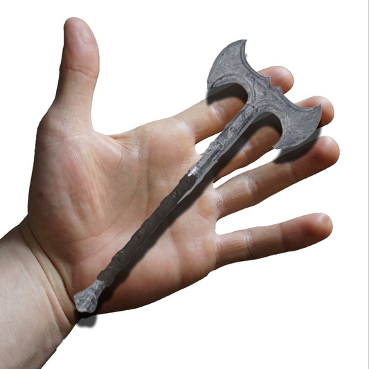 Miniature Battle Axe, Iron Double Design, 1:2 to 1:16 Scale Options