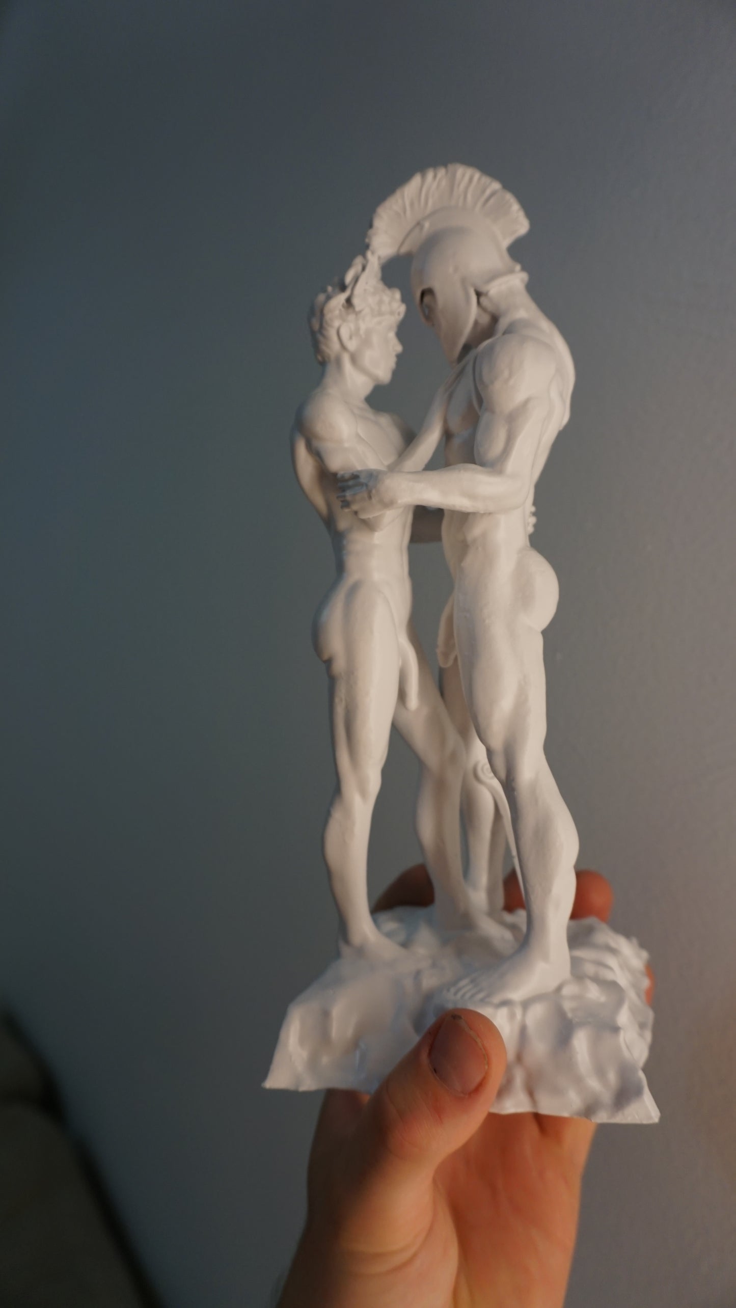 White Achilles and Patroclus Statue Classical Male Sculpture Figurative Art Dramatic Greek Inspired Decor (Copy)