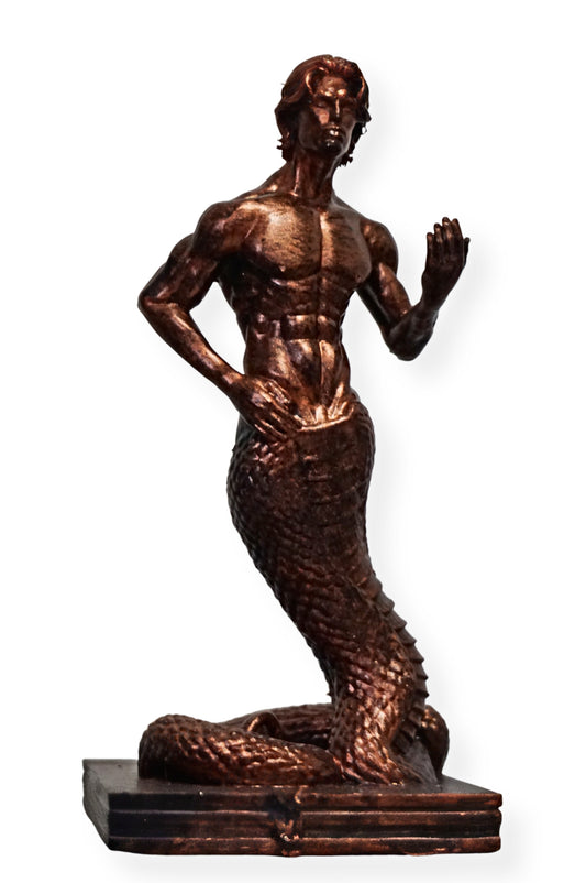 Male Merman Statue, Mythic Resin Home Décor Sculpture