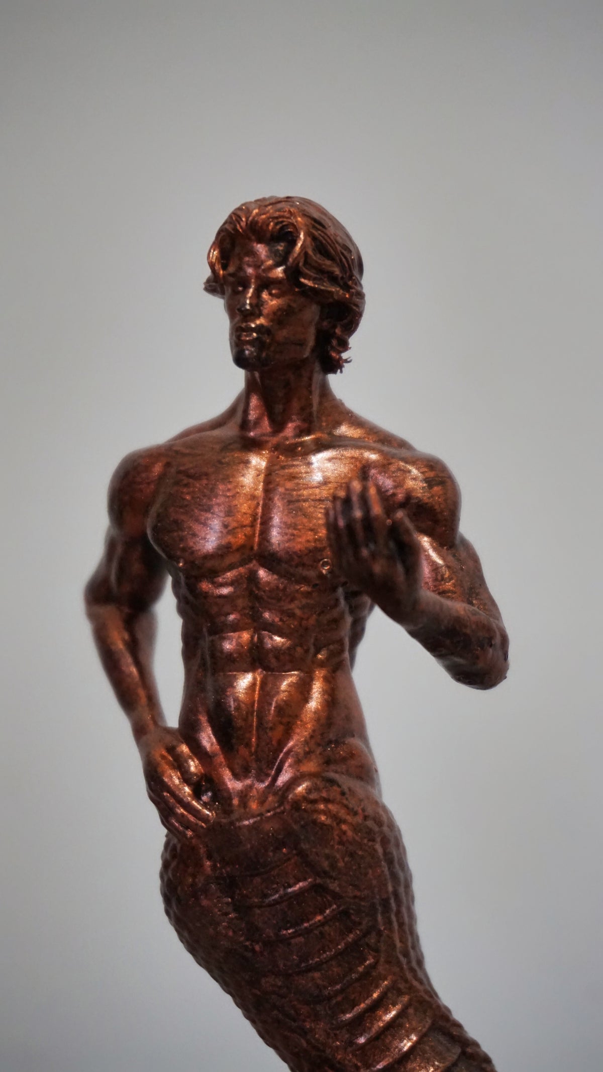 Male Merman Statue, Mythic Resin Home Décor Sculpture