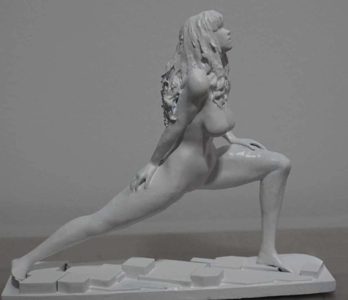 Yoga Woman Statue, White Meditation Sculpture, Feminine Wellness Decor