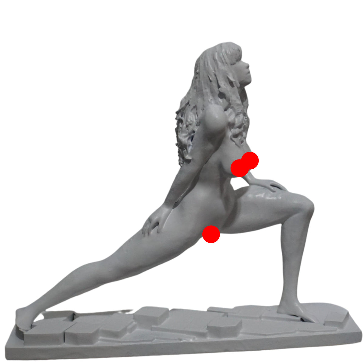 Yoga Woman Statue, White Meditation Sculpture, Feminine Wellness Decor
