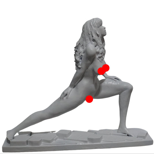 Yoga Woman Statue, White Meditation Sculpture, Feminine Wellness Decor