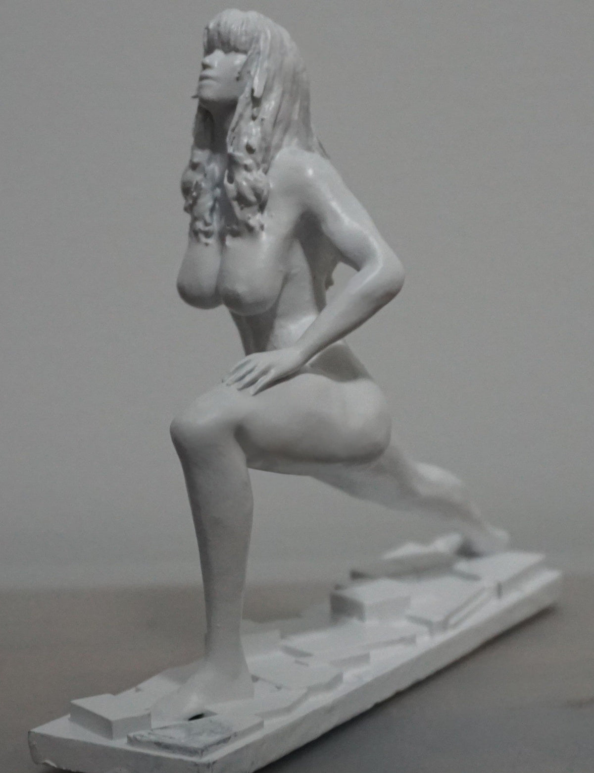 Yoga Woman Statue, White Meditation Sculpture, Feminine Wellness Decor