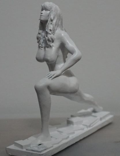 Yoga Woman Statue, White Meditation Sculpture, Feminine Wellness Decor