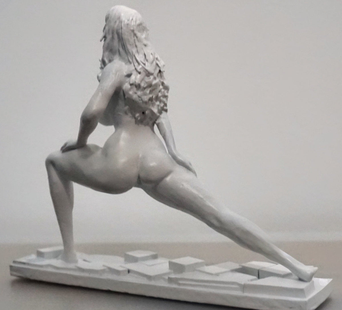 Yoga Woman Statue, White Meditation Sculpture, Feminine Wellness Decor