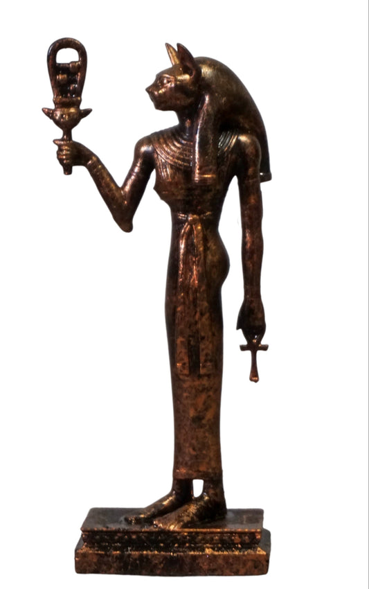 Bastet Cat Statue, Ancient Egyptian Goddess of Cats, Fertility & Joy