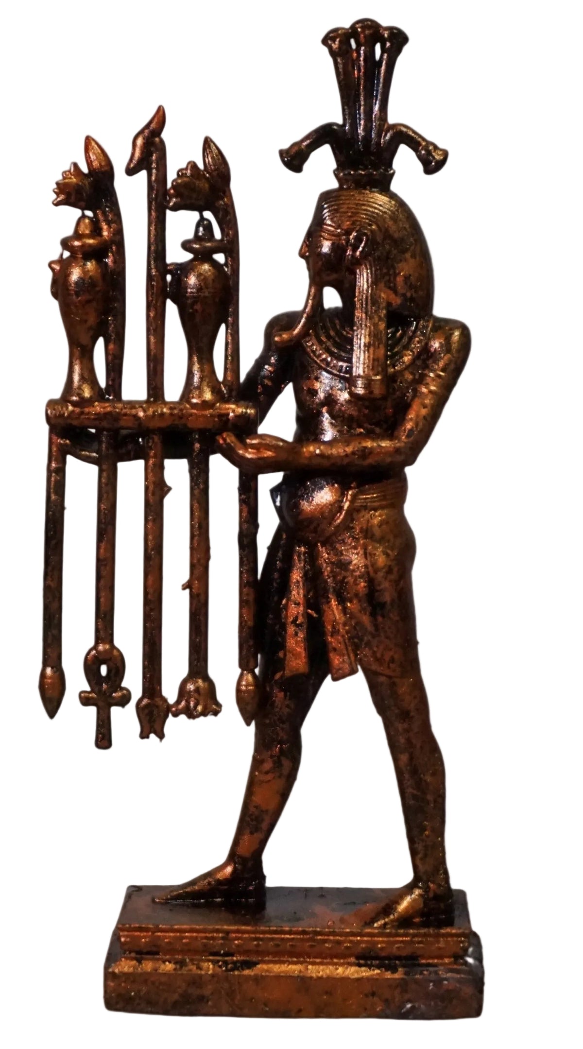 Egyptian Nile God Statue, Hand-Carved Resin Sculpture, Ancient Fertility Decor