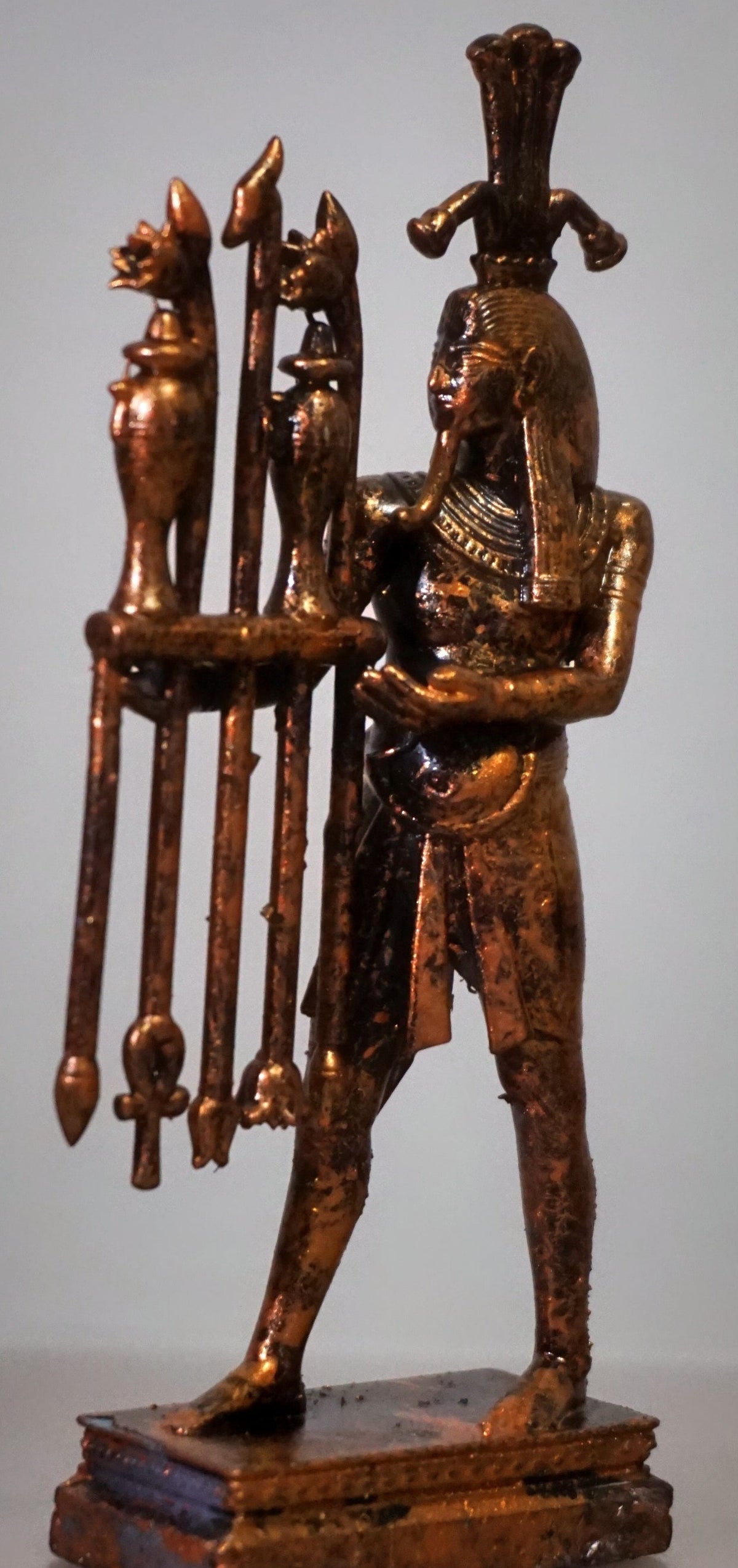 Egyptian Nile God Statue, Hand-Carved Resin Sculpture, Ancient Fertility Decor