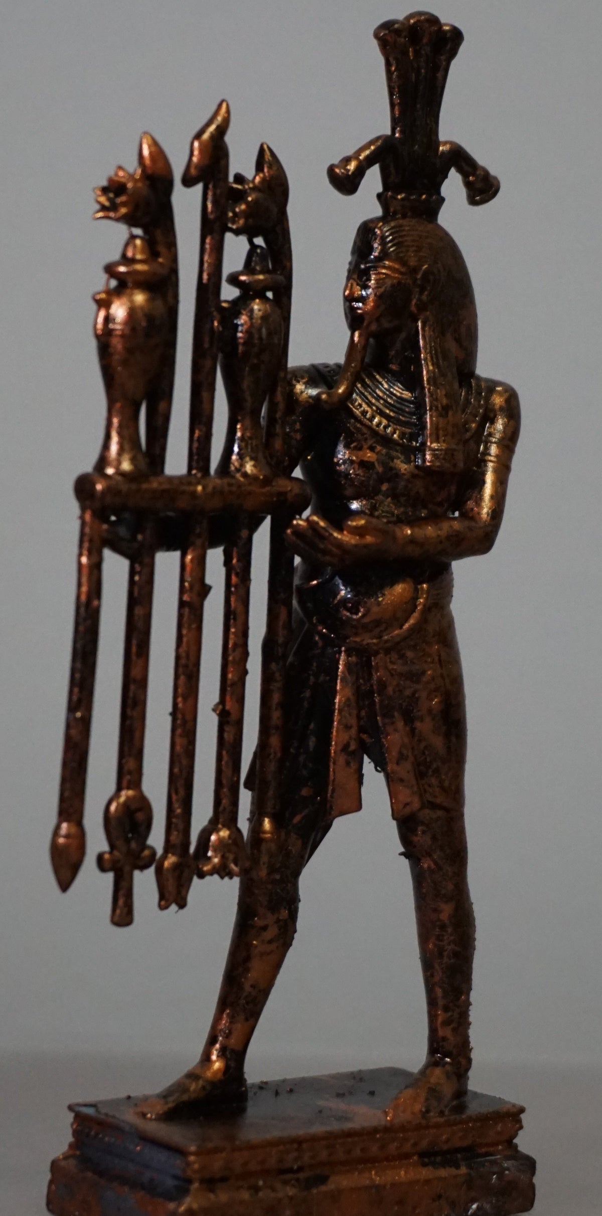 Egyptian Nile God Statue, Hand-Carved Resin Sculpture, Ancient Fertility Decor