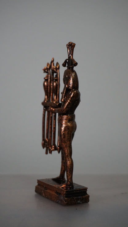 Egyptian Nile God Statue, Hand-Carved Resin Sculpture, Ancient Fertility Decor