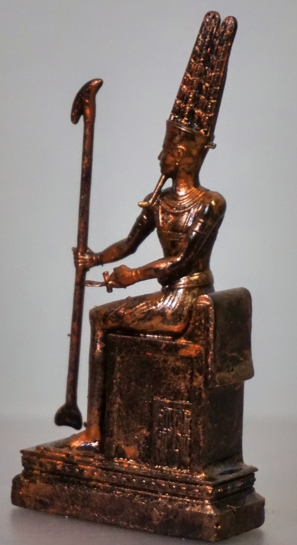 Amun Statue, Egyptian God Sculpture, Handmade Resin Decor