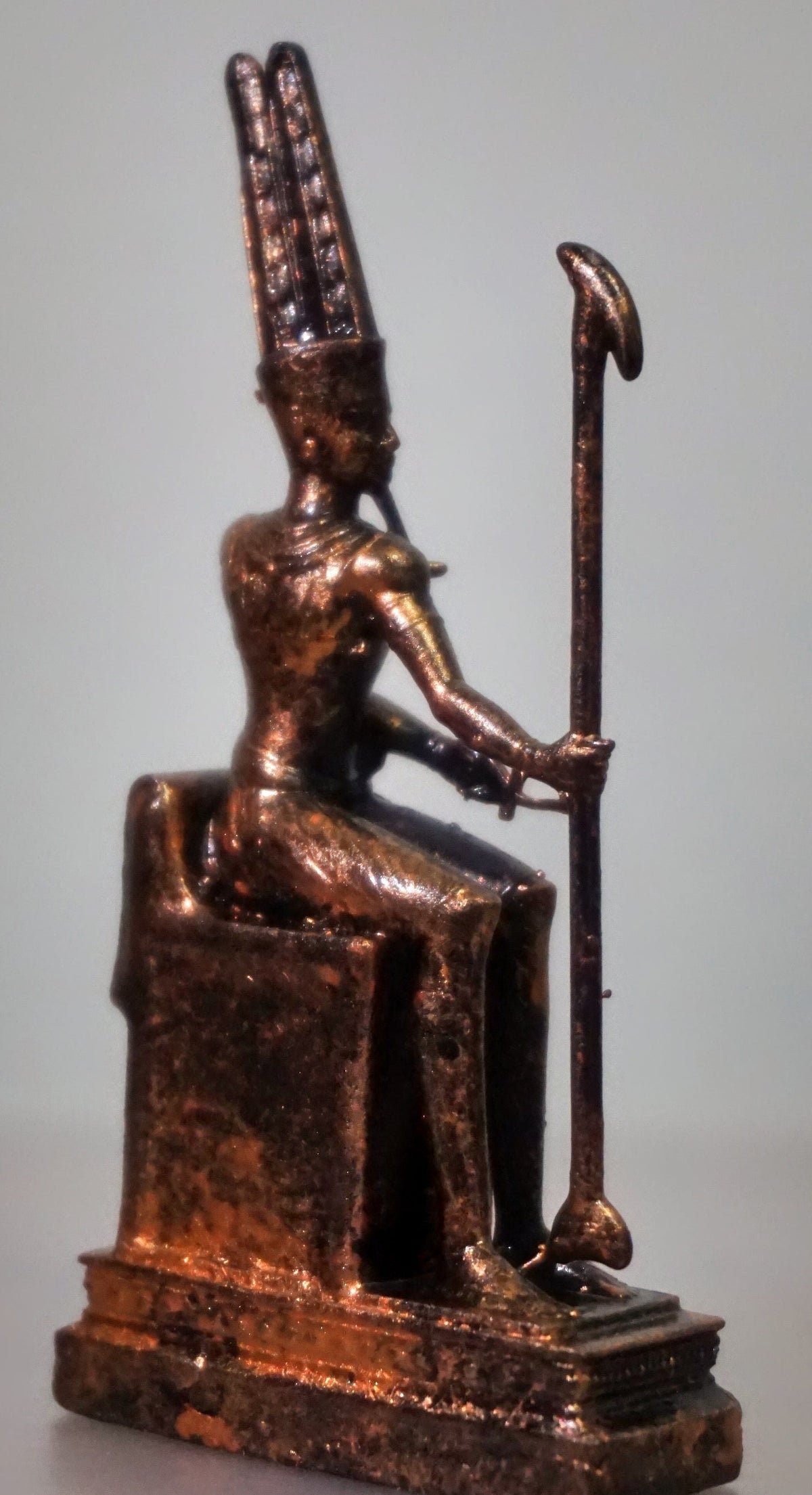 Amun Statue, Egyptian God Sculpture, Handmade Resin Decor
