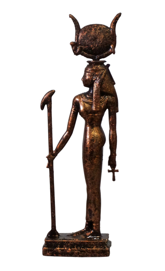 Hathor Statue, Egyptian Goddess of Love & Joy, Ancient Deity Sculpture