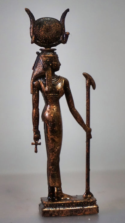 Hathor Statue, Egyptian Goddess of Love & Joy, Ancient Deity Sculpture